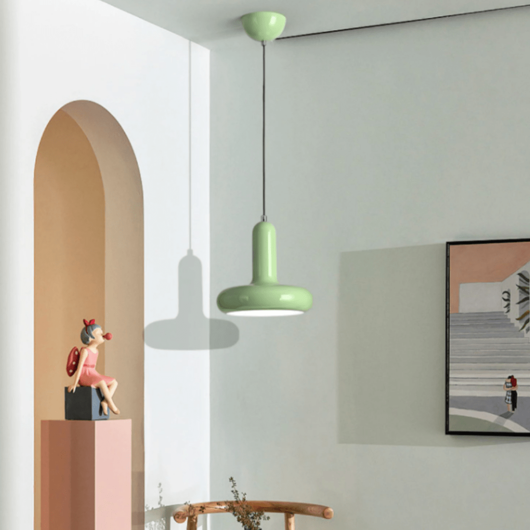 Volira | Lampa wisząca w stylu retro z ceramicznym wzorem
