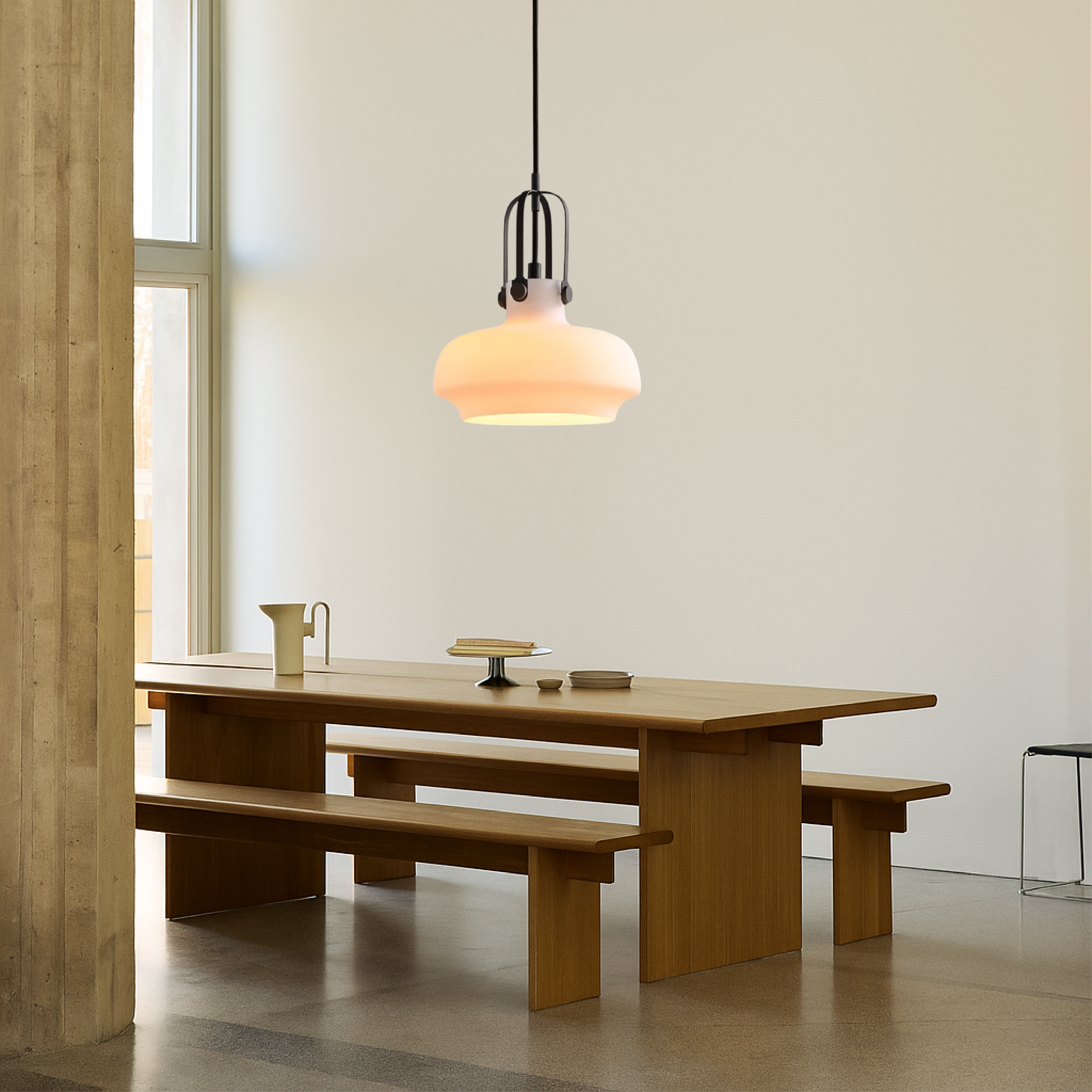 Florano | Lampa wisząca ze szkła opalowego