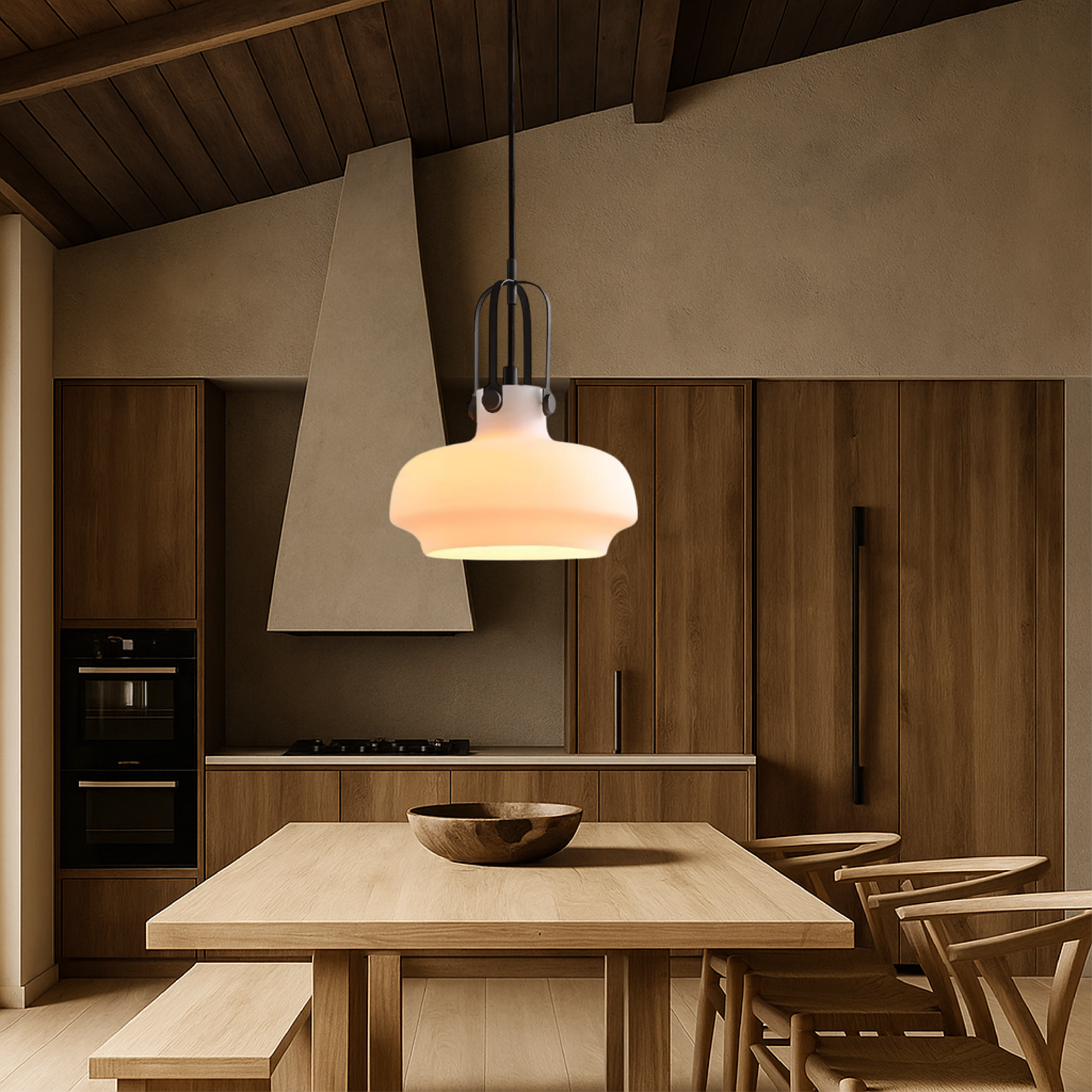 Florano | Lampa wisząca ze szkła opalowego