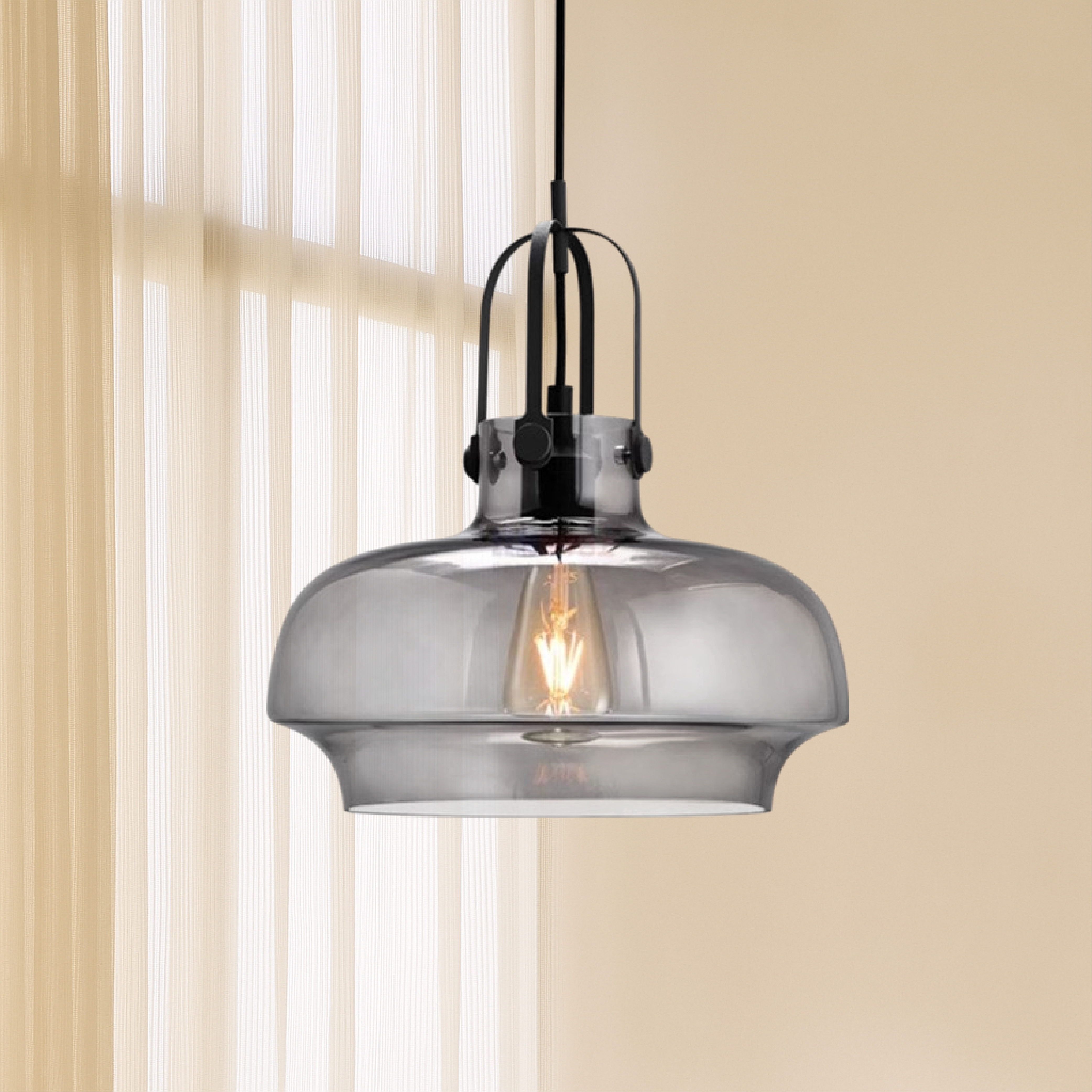 Florano | Lampa wisząca ze szkła opalowego