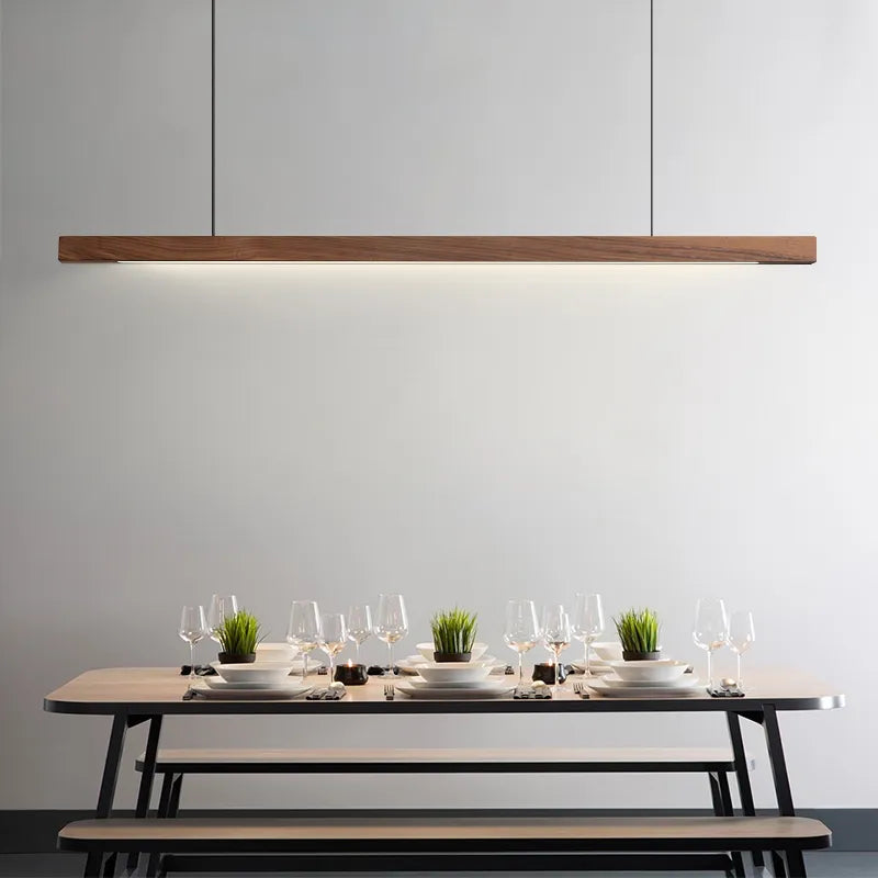 Cedira | Lampa wisząca w stylu drewnianych listew