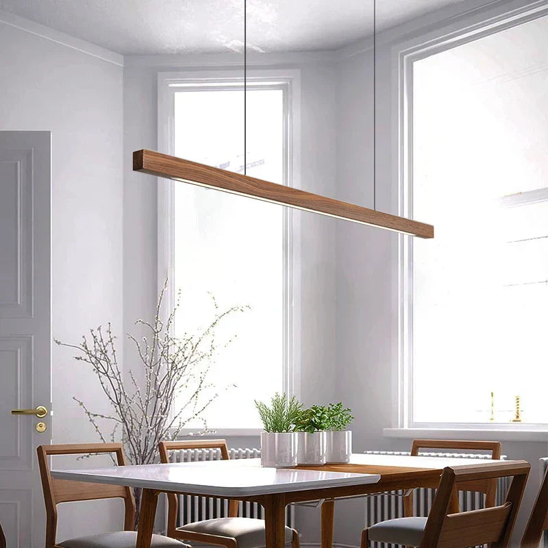 Cedira | Lampa wisząca w stylu drewnianych listew