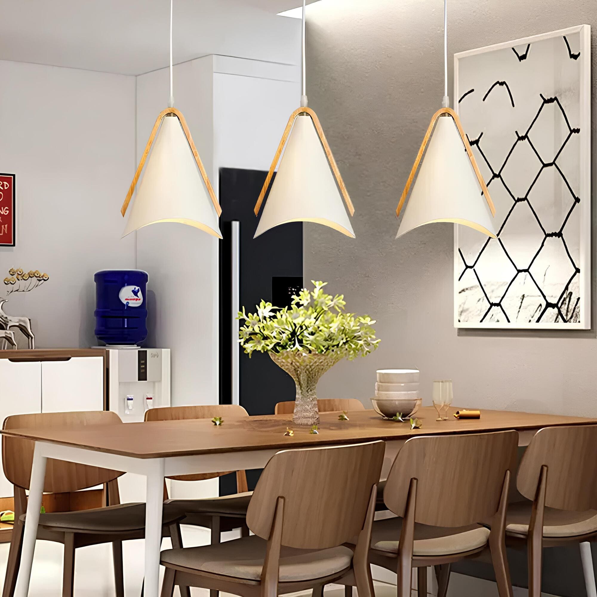 Teyra | Lampa wisząca w drewnianej ramie