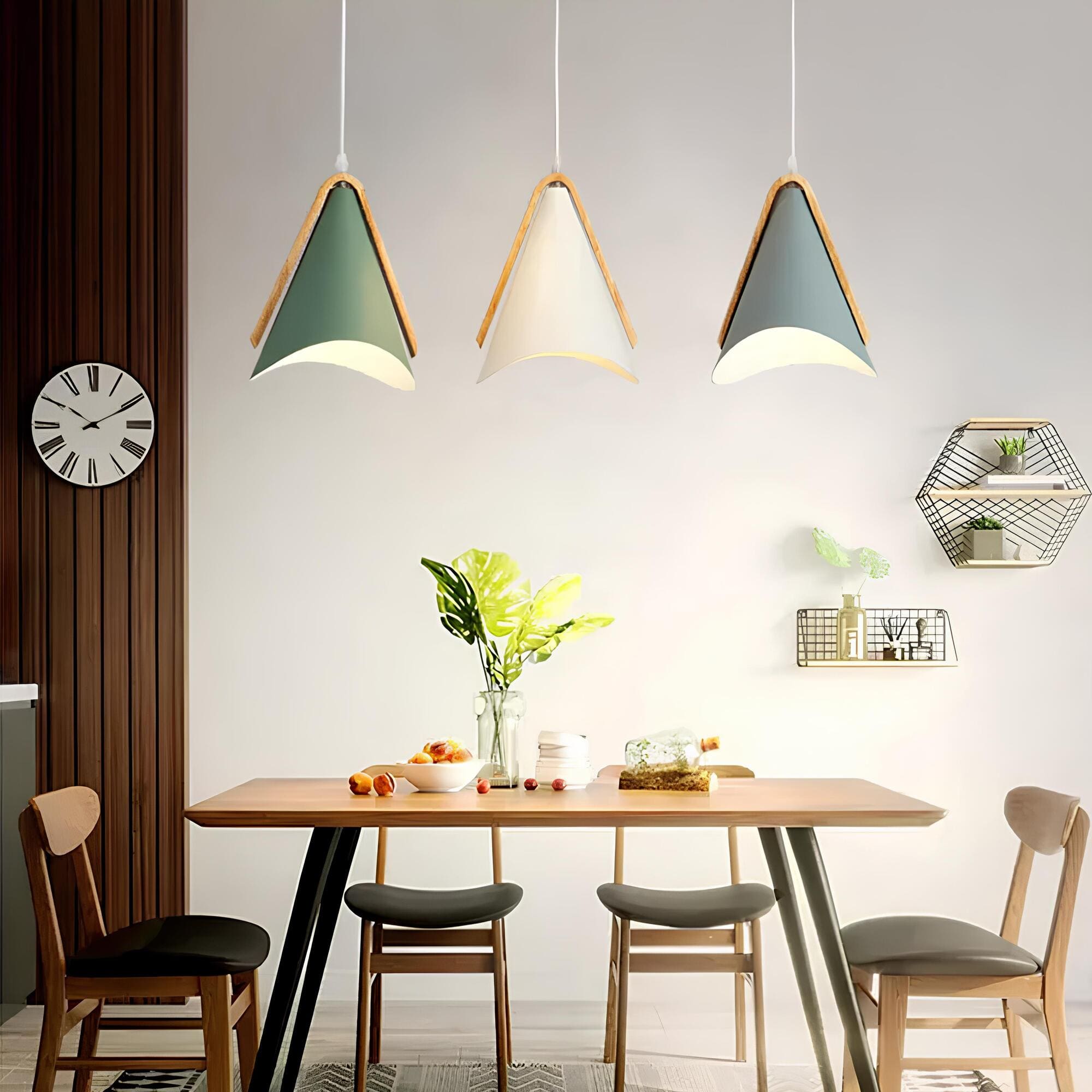 Teyra | Lampa wisząca w drewnianej ramie