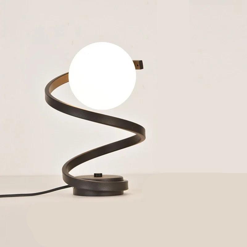 Kulisty kształt diody LED | Minimalistyczna lampa stołowa