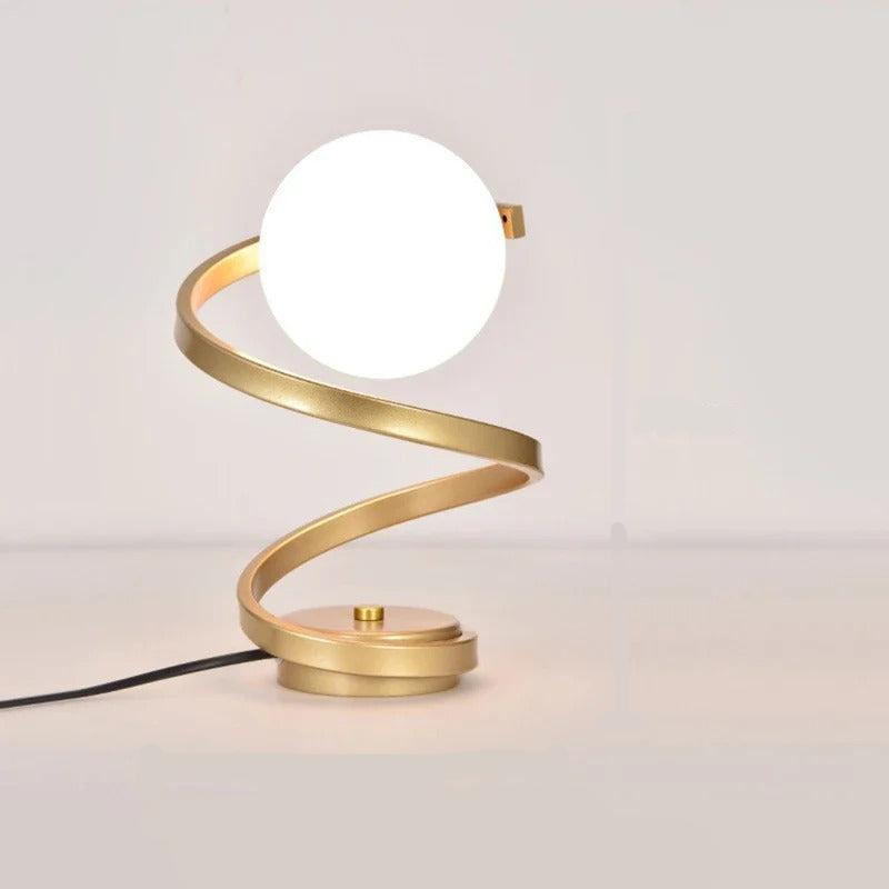 Kulisty kształt diody LED | Minimalistyczna lampa stołowa