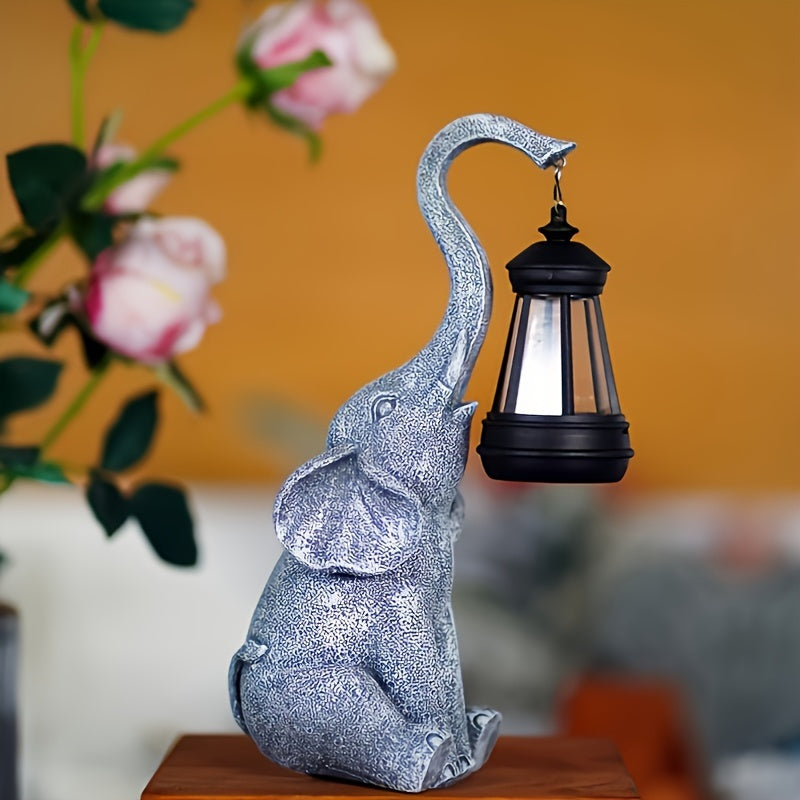 Sanura | Solarowa lampa ogrodowa z figurką słonia