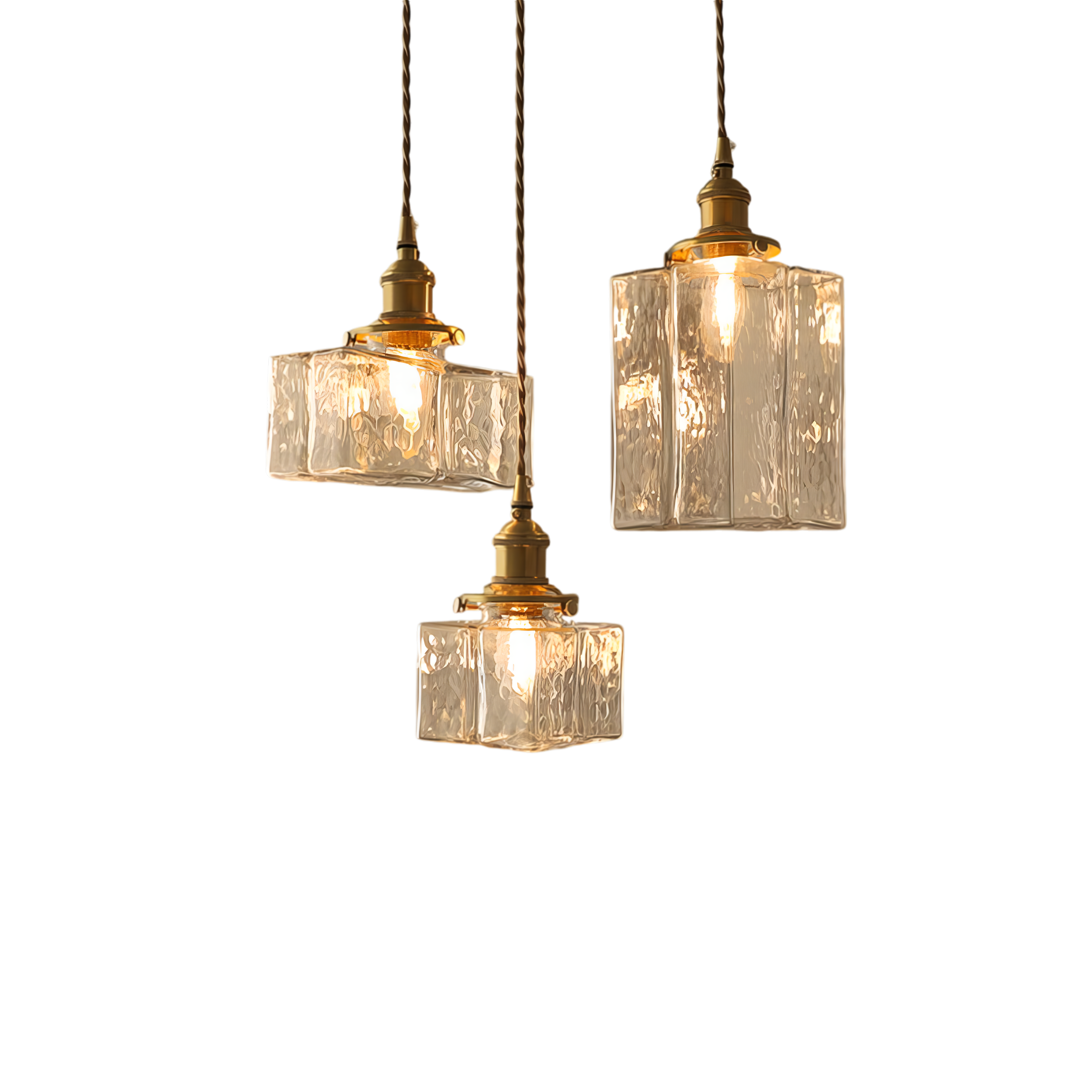 Orvani – lampa wisząca LED z kloszem w kształcie sześcianu