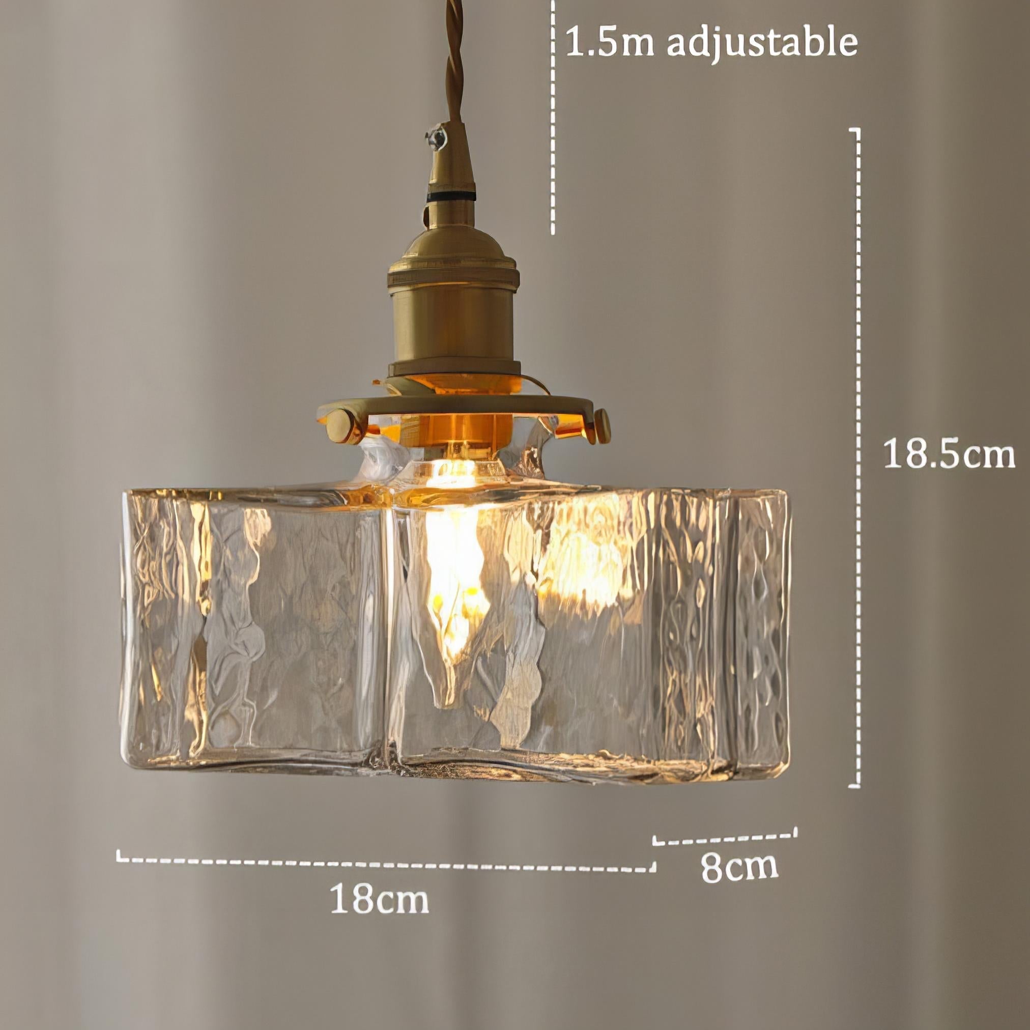 Orvani – lampa wisząca LED z kloszem w kształcie sześcianu