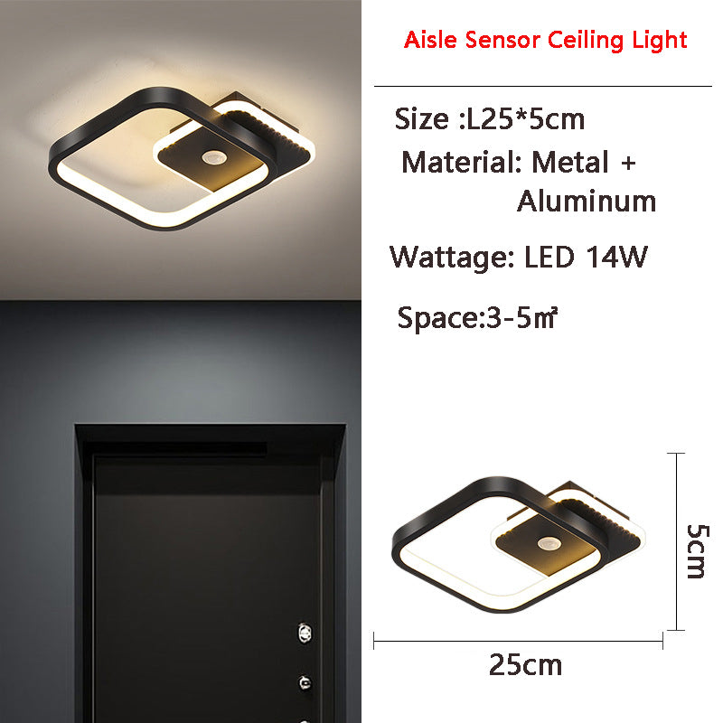 Zerian | Kwadratowa lampa sufitowa z ramką LED