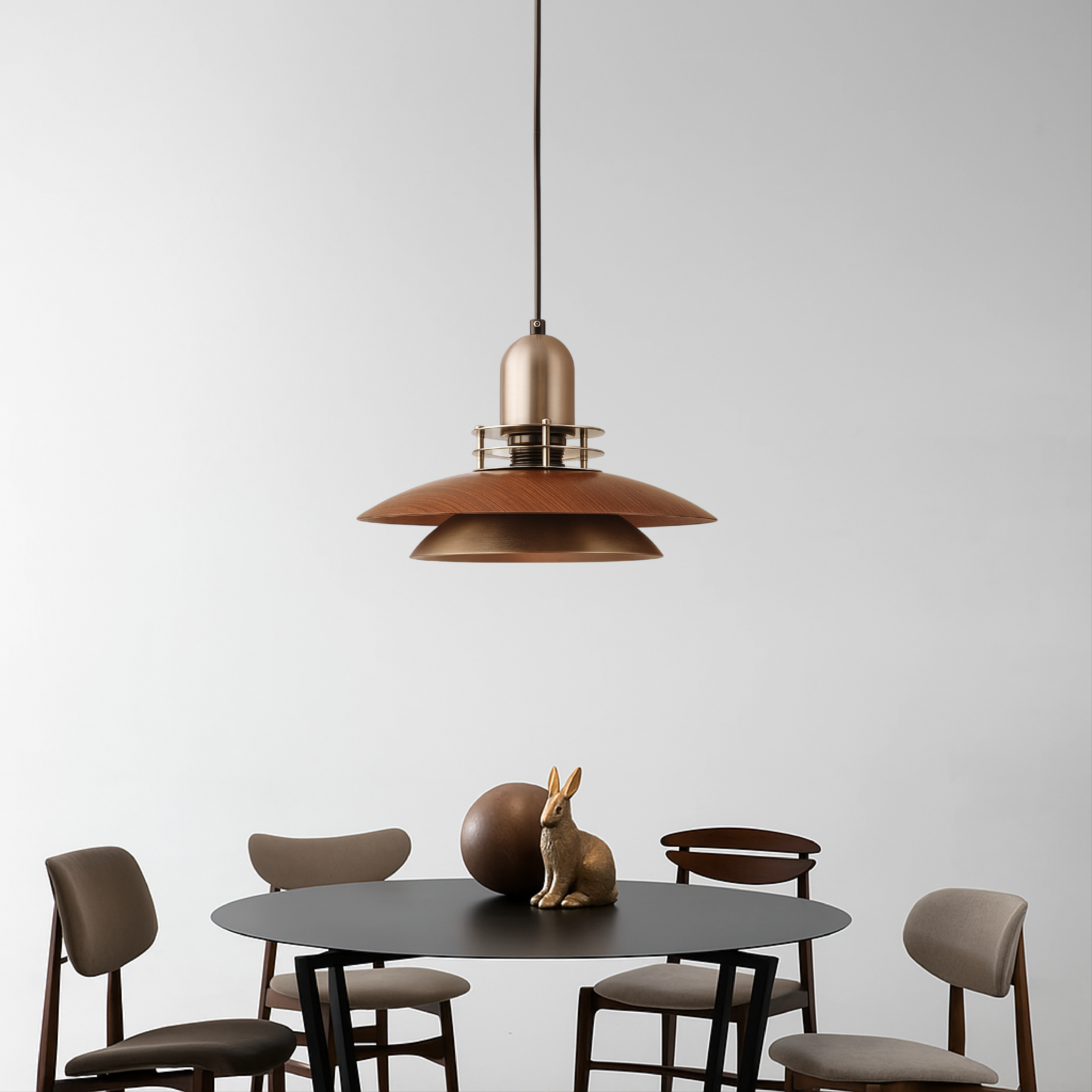 Tavaro | Lampa wisząca z drewnianym wzorem