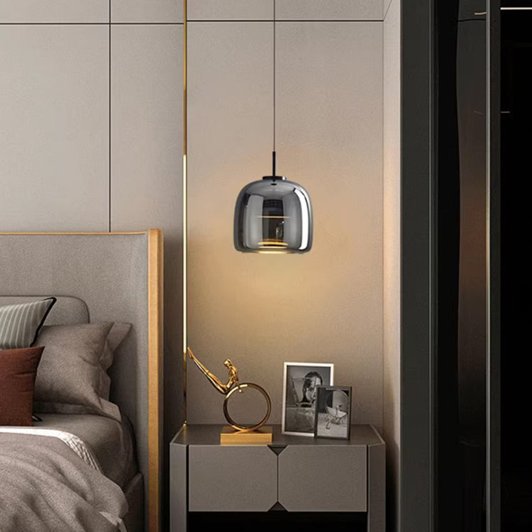 Glazura | Lampa wisząca ze szkła dymionego