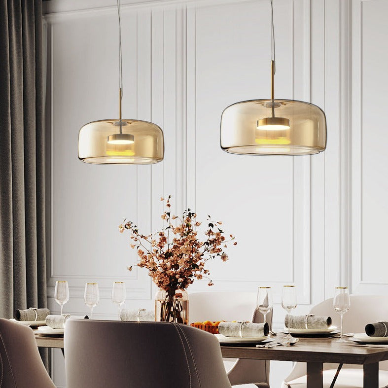 Auralis | Lampa wisząca z kloszem z przezroczystego szkła