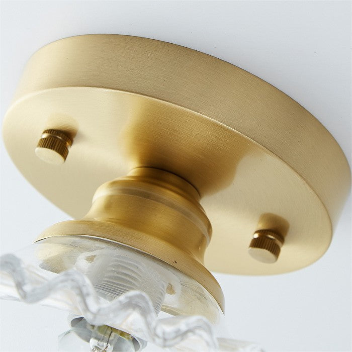 Clyvara | Szklana lampa sufitowa o plisowanym designie