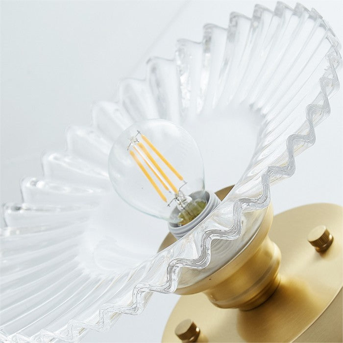 Clyvara | Szklana lampa sufitowa o plisowanym designie